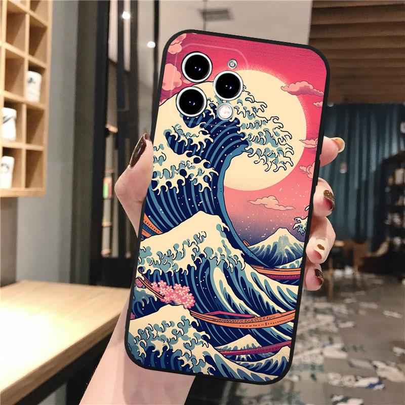 Great Wave Art Phone Case For Iphone 15 14 Pro Max 13 12 11 Pro Max XSMax XR 12 13 Mini 14 Plus
