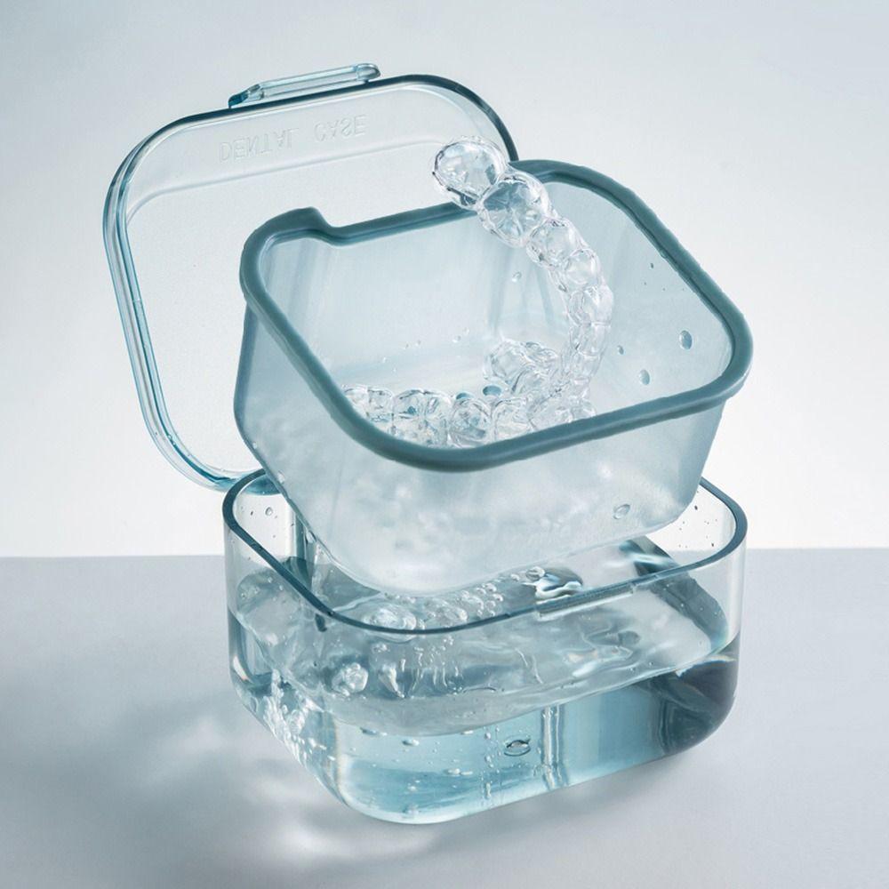 Soak Orthodontic Retainer Denture Case Tooth Socket Box Braces Storage Box Mouth Guard Container