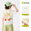 Dudu Family Хлопковая детская футболка с коротким рукавом и мультяшным принтом