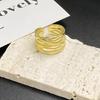 PANJBJ Кольца из стерлингового серебра 925 пробы с геометрическим черным камнем для женщин и девушек, корейские, простые, регулируемые, парные украшения, дропшиппинг