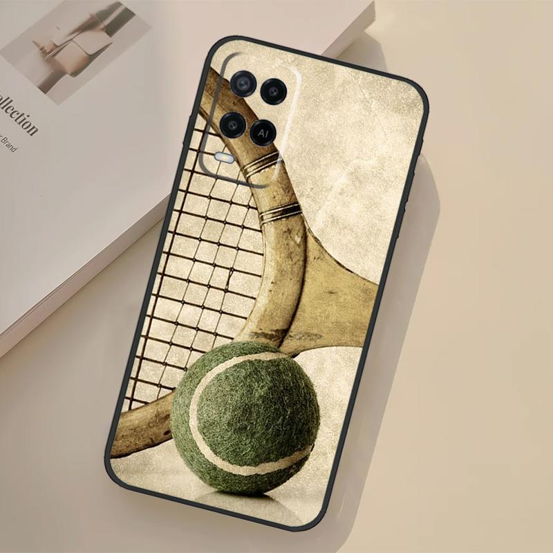 Tennis Balls Case For Oppo A94 A74 A54 A80 A60 A40 A18 A38 A58 A78 A98 A96 A76 A16 A15 A17 A57 A77 A5 Pro