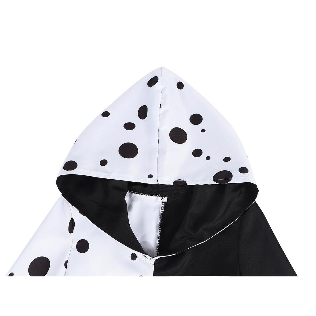 Cruella Deville Princess Costume Dress 12-13 Years 160cm Black White Includes Wig Mask Halloween Carnival Christmas