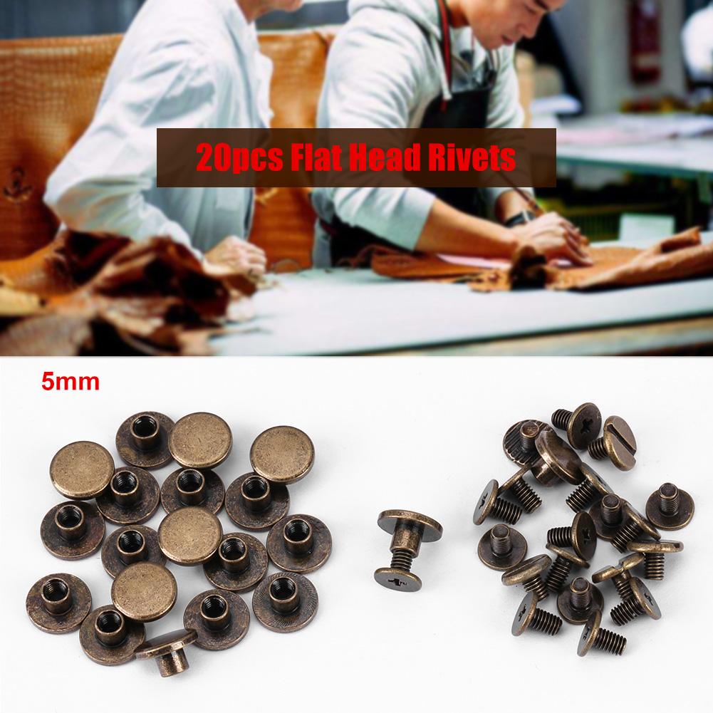 Плоские винты латунные 20 шт, фурнитура под медь