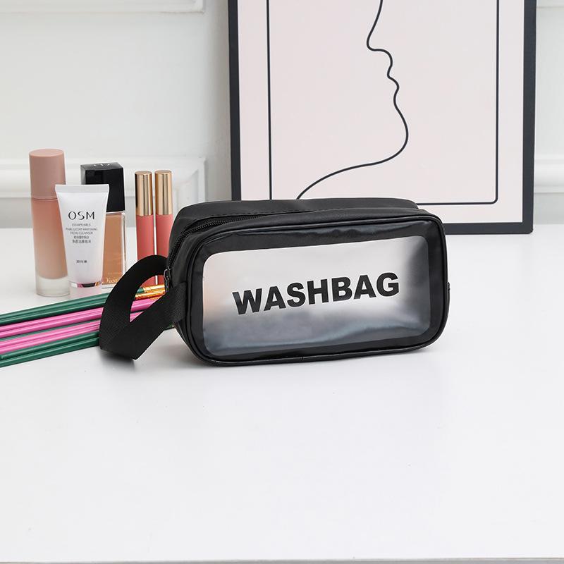 Косметичка ПВХ большой вместимости - Стиль знаменитости, Многоцелевая, Разделение влажного/сухого, Хранение косметики