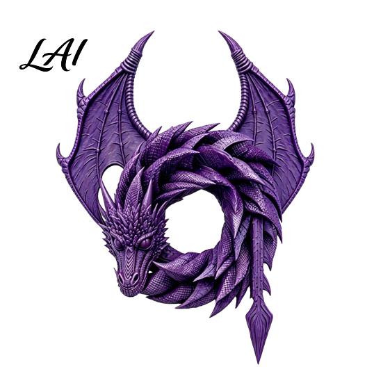 Christmas Toy Decoration 3D Creative Dragon Wreath Ornament Realistic Detailed Round Shaped Decor Design Stylish Decorative Desktop Ornament