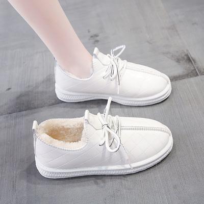 Модные женские зимние туфли Plus Velvet Flat Casual Cotton Shoes 2024 Новые толстые теплые мокасины без застежек Bread Woman Platform Snow Ankle Boots