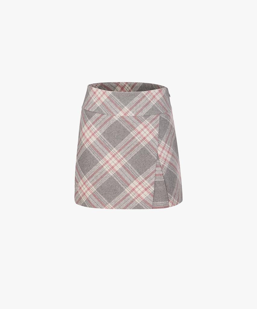 FAIRLIAR GOLF Check A-Line Skirt (Gray)