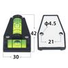 42*30 мм Мини Т-образный пузырьковый спиртовой уровень для каравана, кемпинга, выравнивателя поверхности на открытом воздухе, 1 шт.
