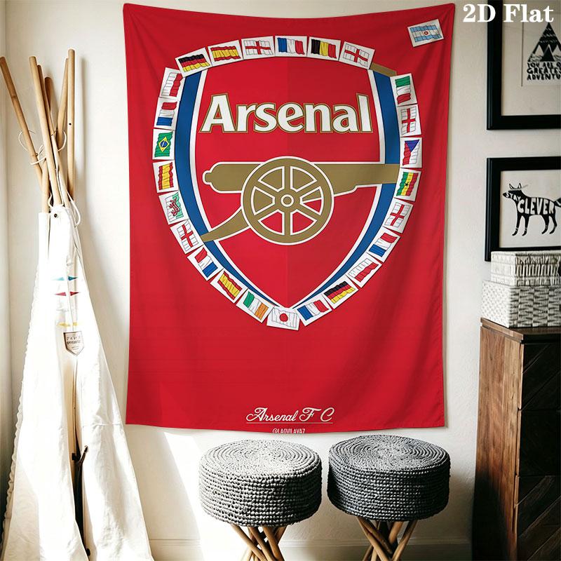 Arsenal logo Wall Hanging Printed Fabric Blanket Decorative Tapestries for Bedroom Living Room Home Decor