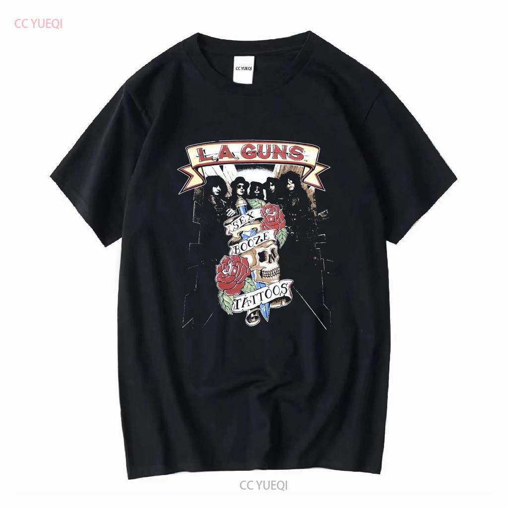 LA Guns T Shirt Tour 89 Cocked Loaded Sizes S to XXL New long or short sleeves vintage Washed Casual homme