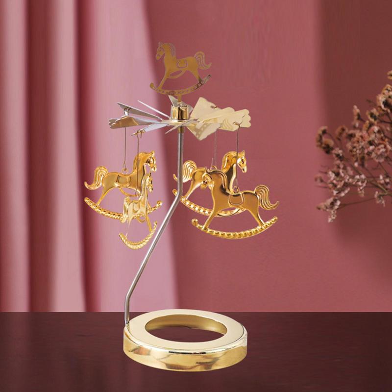 Вращающийся подсвечник, термо-вращающийся подсвечник, круглый вращающийся фонарь, украшение для мечты, подсвечник для чайной свечи