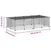 3114055 vidaXL Pet Cage with 20 Panels and Door Black 35x35 Cm