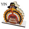 Fall Holiday Dining Accessories Thanksgiving Gnome Turkey Napkin Holder, Wooden Table Storage Rack, Kitchen Counter Organizer Autumn Tabletop