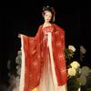 Hanfu qiz Xitoycha uslubdagi mato yozgi ko'ylak Qadimgi Tang kostyumi super peri kostyumi kichkina qizaloq suv parisi malika yubkasi ichki kiyim