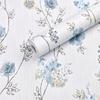Retro Blue Flower Wallpaper - Self Adhesive Contact Paper Detachable Waterproof Wallpaper DIY Suitable for Furniture Decoration