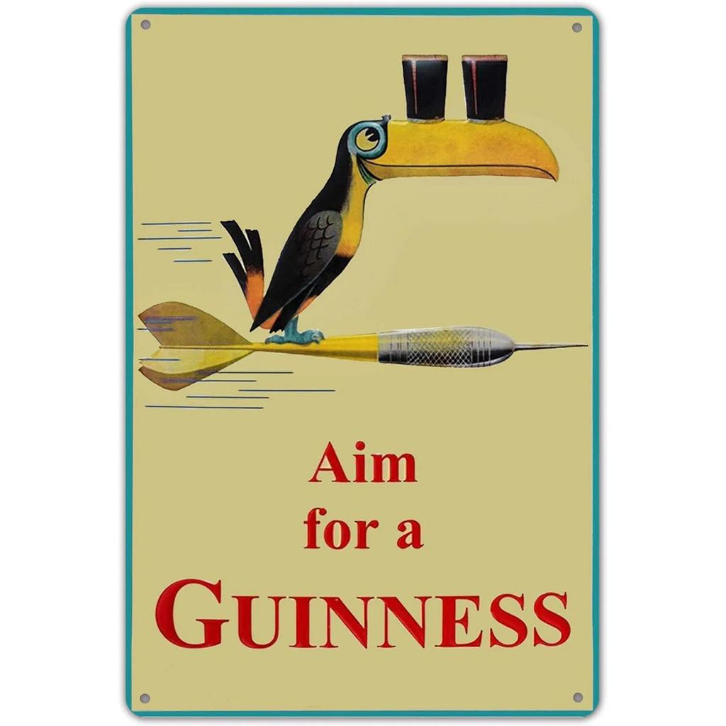 Metal Tin Signs No Beer No Darts Wall Decoration Plaque Vintage Poster Iron Painting for Man Cave Home Cafe Game Room Club Bar