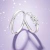 Кольцо из чистого серебра S999 с женским дизайном в виде бабочки и сердечка, парные кольца для пар