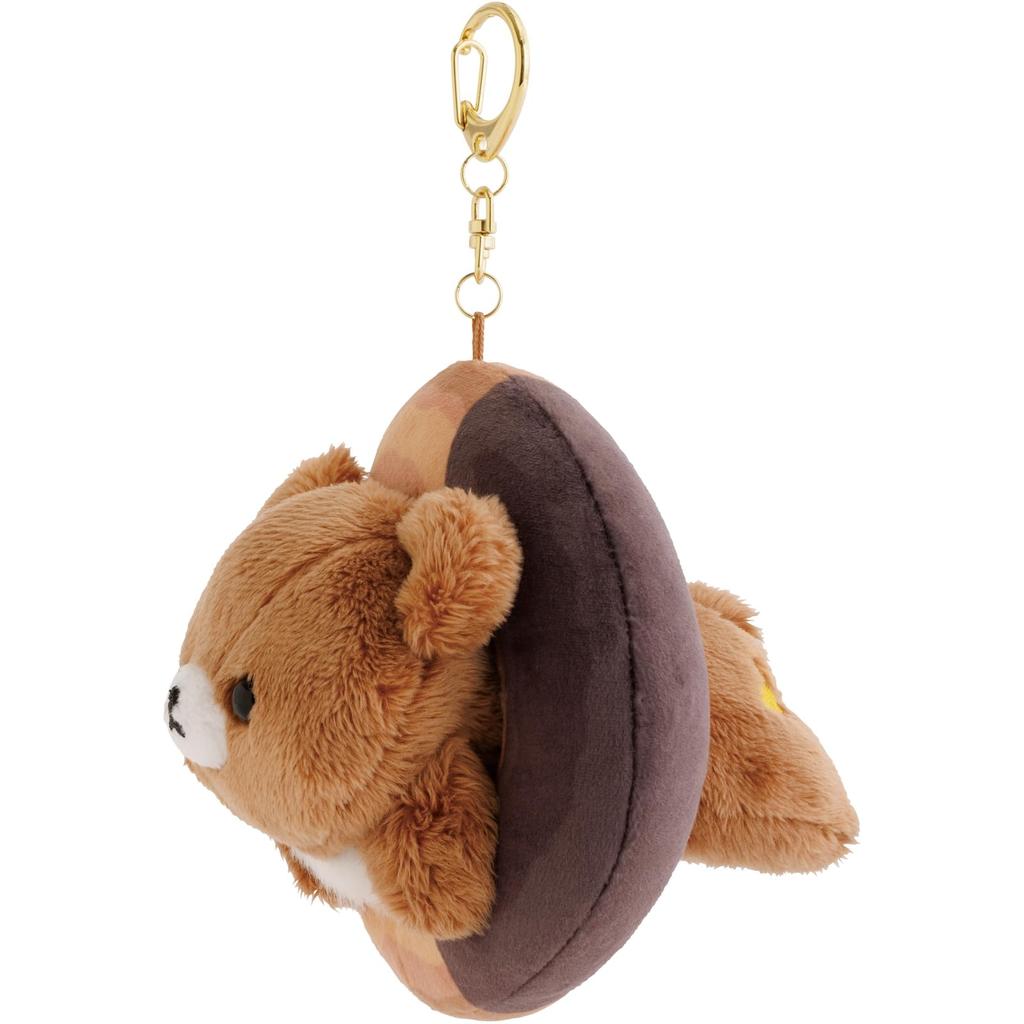 Rilakkuma x Mister Подвесная плюшевая игрушка Chairoikoguma H110 x Ш100 x Г110мм San-X "Rilakkuma Donut" Игрушка, (Шоколадная мода), MV27001,