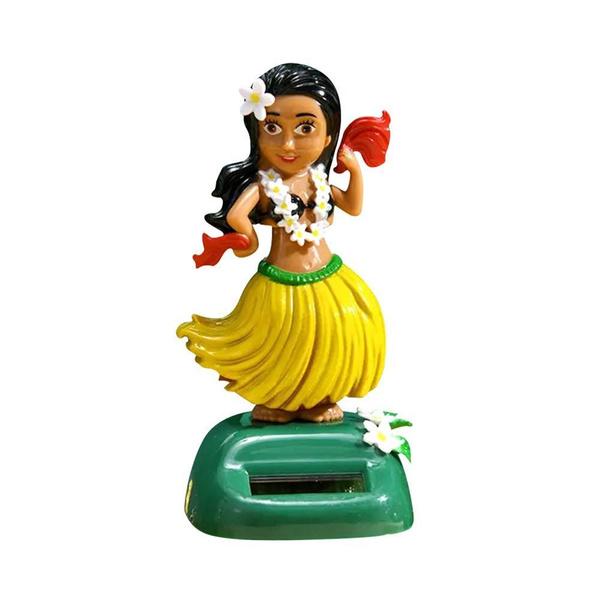 1 шт., креативные солнечные качающиеся гавайские куклы для девочек, украшения для автомобиля, хула, качающиеся мультяшные автомобильные украшения для девочек
