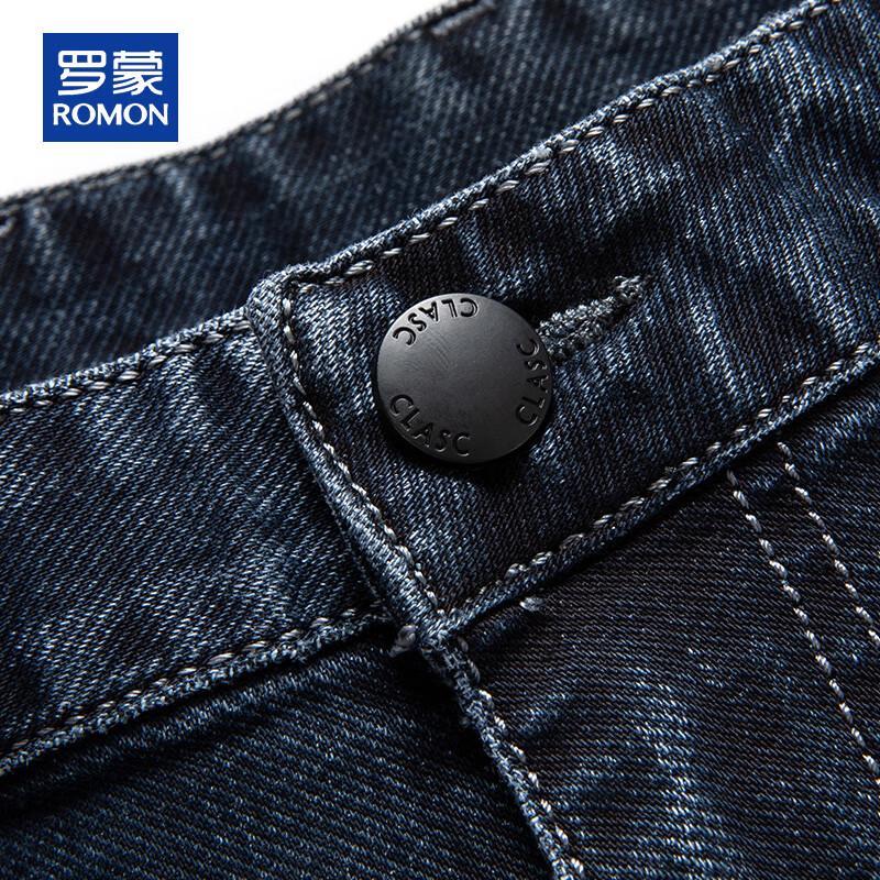 ROMON Мужские джинсы прямого кроя свободного покроя стрейч