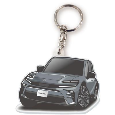 Брелок для ключей акриловый Jeep Center Car, лицензированный продукт Toyota, Crown Sports (16-е поколение), ясень