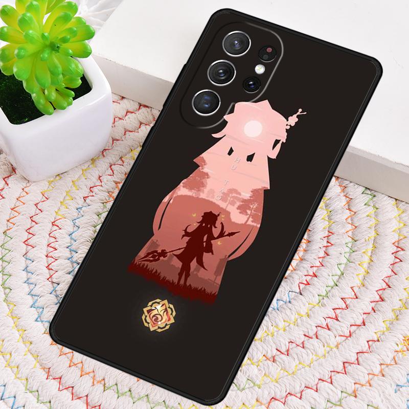Cartoon Hu Tao Genshin Impact Phone Case for Samsung Galaxy note 10 pro S26 Ultra S23 S24 FE S25 S21 S22 PLUS shockproof Cove