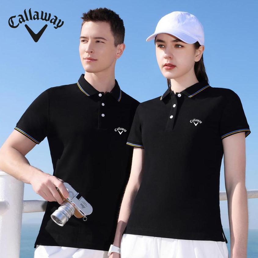 Callaway 2025 Весна/Лето Вышивка Городской Спортивный Хлопковый Поло Рубашка для Мужчин и Женщин Быстросохнущая Пот Впитывающая Рубашка Поло
