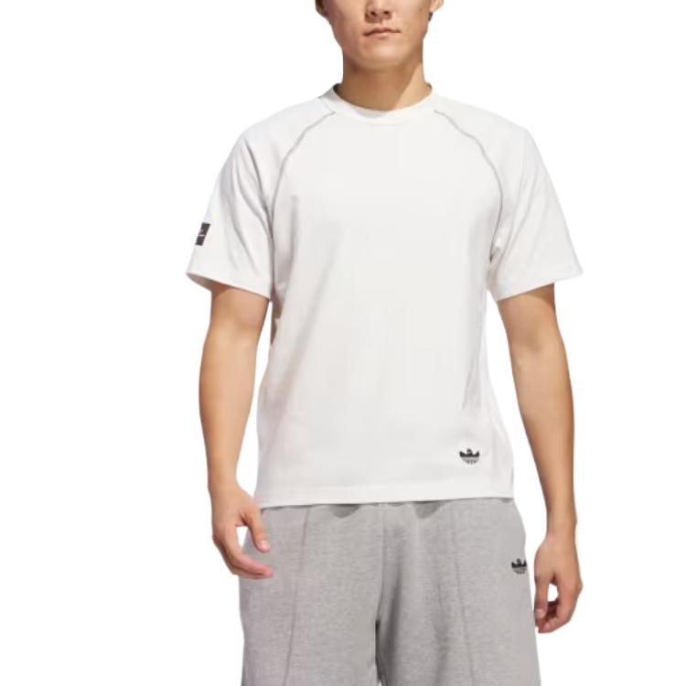adidas Футболка Originals Shmoofoil Featherweight, удобная, быстросохнущая, мягкая, приятная для кожи, с коротким рукавом, унисекс, топы, белая JC7653