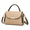 Retro Flap Handbag For Women, Color Contrast Crossbody Bag, Fashion Multi Layer Purse With Top Handle