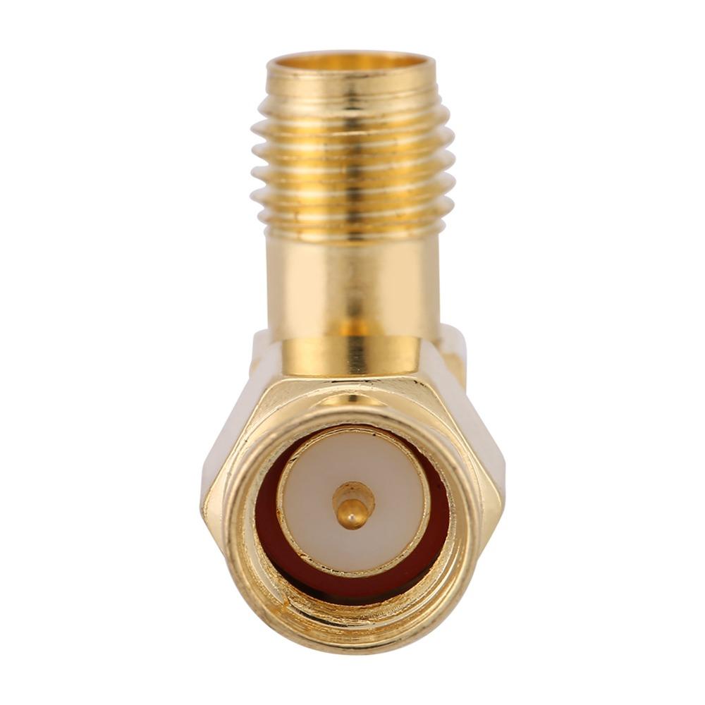 4PCS Gold Plated Contacts SMA Male To Female Adapter 90 Degree Coaxial Connector Two-Way Radio