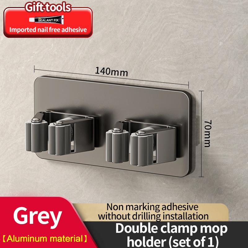 Без сверления настенный органайзер для швабры самоклеящиеся держатели для швабры и метлы для ванной комнаты крючки для вешалки материал алюминий 304 нержавеющая сталь