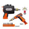 Multi-Angle Ratchet Screwdriver Set with Gun-Shaped Handle and Chrome Vanadium Steel Bits - Versatile Household Repair Tool.