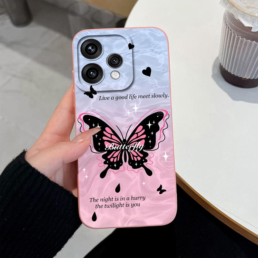 Для Oppo Reno 15 14 13 12 11 Pro 15F 15C 11F Чехол для телефона Элегантные цветы Мягкий жидкий силикон Легкий чехол для OPPO Reno Ударопрочный Прочный бампер
