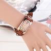 Trendy Men's Leather Belt Watch & Women's Colorful Numbers Quartz Wristwatch