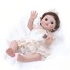Cloveray 18-дюймовая Милая Кукла Реборн, Кукла-Младенец, Которую Можно Одевать, С Большими Круглыми Глазами, Виниловая Кукла, Игрушка, Подарок на День Рождения, Подарок (коричневый)