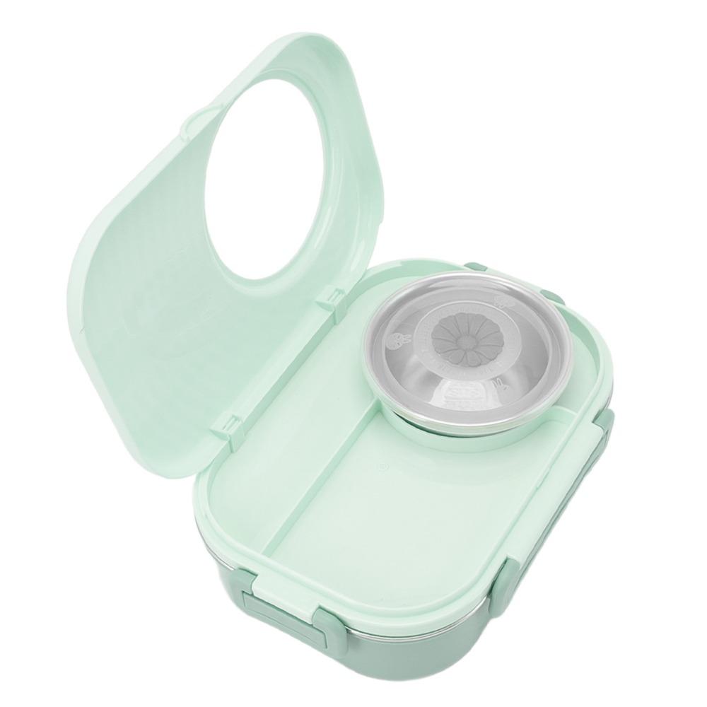 304 Stainless Steel Compartment Lunch Box 3 Compartment Thermal Lunch Box For Office