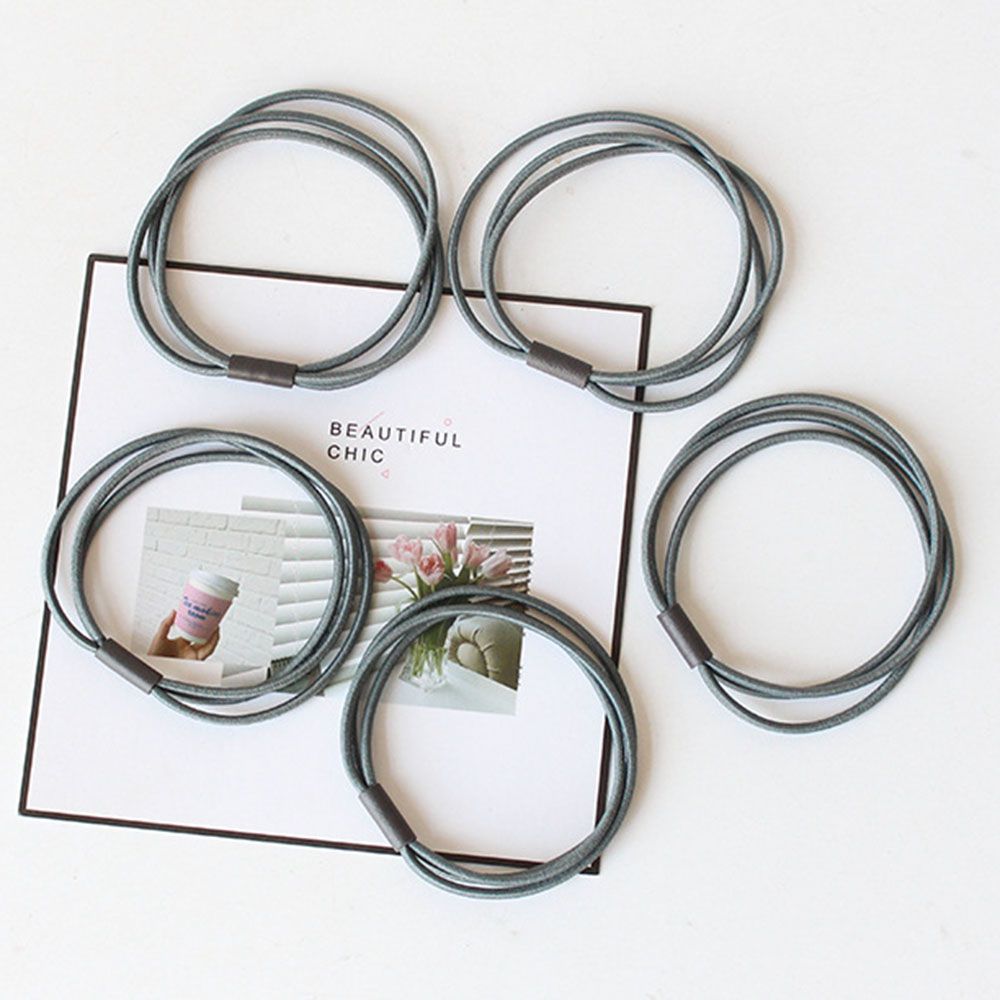 Concise Women Hair Accessories High Elastic 3 in 1 Hair Ring Hair Tie Rope