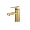 Gold Faucet Bathroom Metal Stainless Steel Handle Hot and Cold Mixer Faucet Square Faucet Beautiful Bathroom