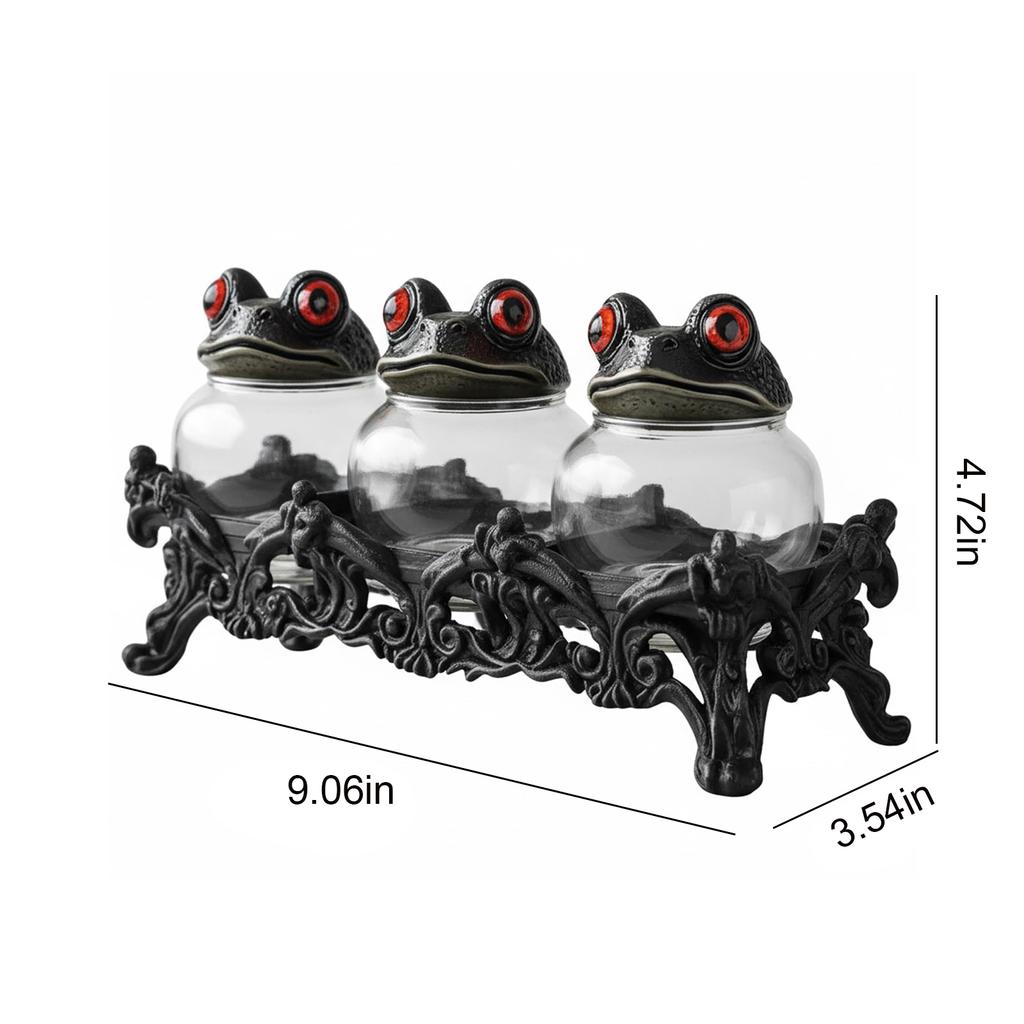 Банки для специй ручной работы в стиле ведьмы-лягушки, пустые прозрачные банки для приправ, контейнеры для приправ, емкость для хранения, банки для приправ