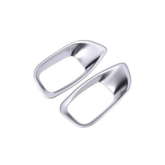 2X Matte Silver Power Seat Control Button Frame Trim For Jaguar E-PACE 2018-2020