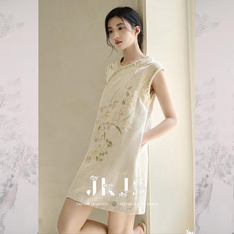 JK&JS 'Shu Weiyang' Heavy Embroidered New Chinese Style Qipao Dress
