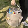 1pc Portable Foldable Picnic Basket , Beach Basket , Shopping Basket , Gift Basket , Home Bathroom Storage Bath Tub Wash Bag