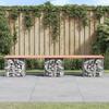 VidaXL Design Gabion Garden Bench 203x44x42cm Solid Douglas Wood 834342