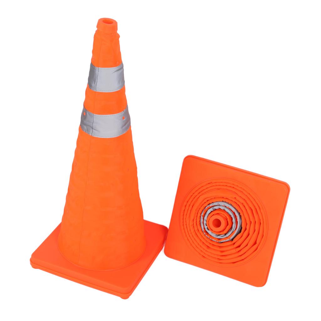2 шт 70 см складные дорожные конусы со светоотражающим воротником оранжевый дорожный конус безопасности для парковки