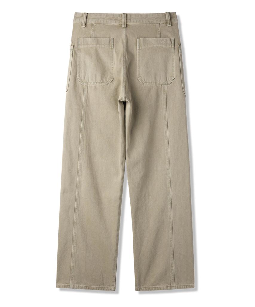 BAKKEN Pigment Straight Fatigue Pants Bk8924_Beige