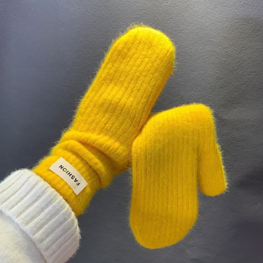 Plush Material Winter Warm Mittens Soft Fabric Cold Weather Gloves Soft Plush Soft Gloves Driving