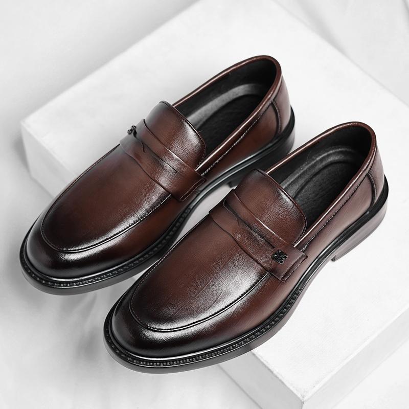 Fashion Male Shoes High Quality Fashion Men Business Shoes Italian Handmade Shoes Genuine Leather Loafers Slip-ons Men Casual Footwear