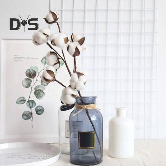 1Pc 10 Head Artificial Flower Easy To Maintain Plastic Cotton Branches Fake Plant Home Decor