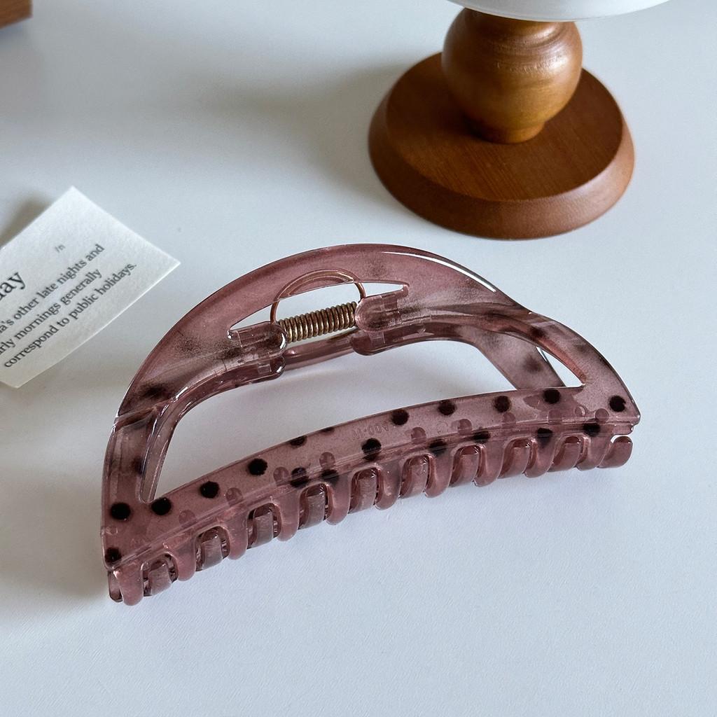 Элегантная корейская заколка-краб для волос в крупный горошек с шикарным модным дизайном для женщин