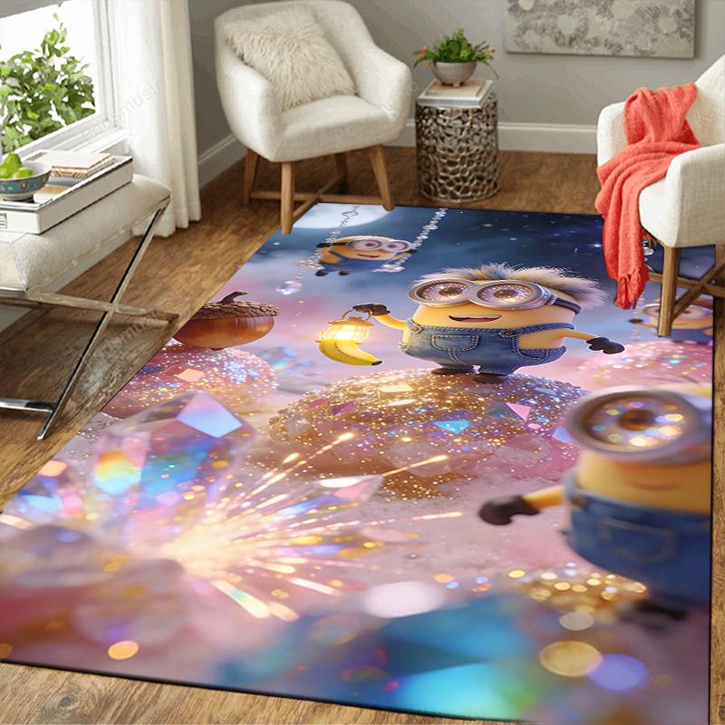 1Pc Winter Minions Friendship Rug Office Carpet Indoor Outdoor Doormat Nonslip Soft And Comfortable Living Room Christmas Halloween Gift D91852